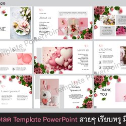 TP0029 PowerPoint Template เซอร์ไพร์สแฟน วันวานแลนไทน์ หรือวันสำคัญๆของคุณ แก้ไขง่ายมากๆ สีสันสดใส