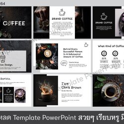 Template PowerPoint ธีมร้านกาแฟ ร้านกาแฟ เมนูอาหาร [0264]