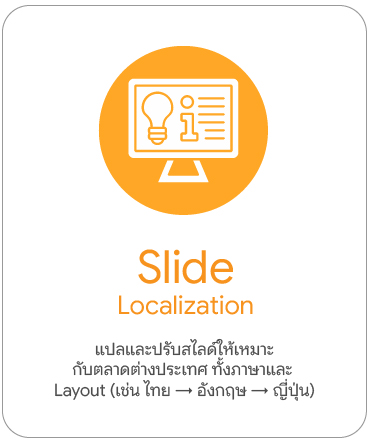 บริการเสริม PowerPoint | ออกแบบสไลด์ด่วน Makeover Brand Kit Pitch Deck
